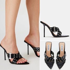 Steven Madden INEZ BLACK CROCODILE Heels